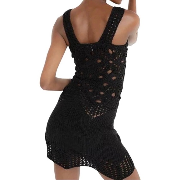 Tach Clothing New With Tags Fauna Crochet Dress In Black Size Large - Picture 11 of 15